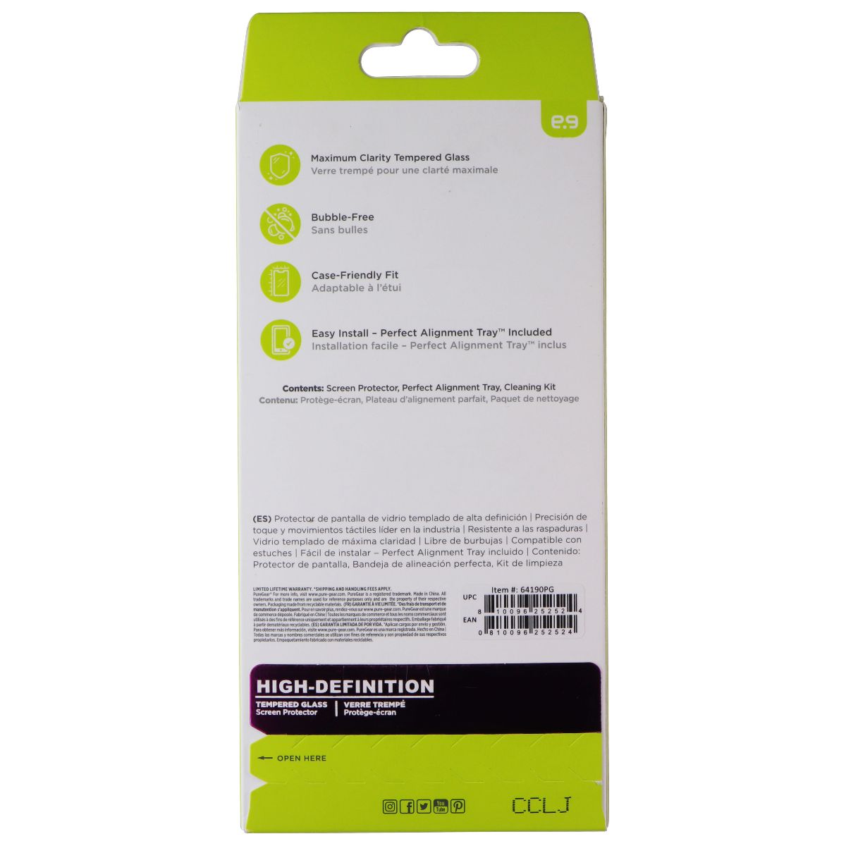 PureGear High-Definition Tempered Glass Screen for Samsung Galaxy A14 5G - Clear Cell Phone - Screen Protectors PureGear - Simple Cell Bulk Wholesale Pricing - USA Seller