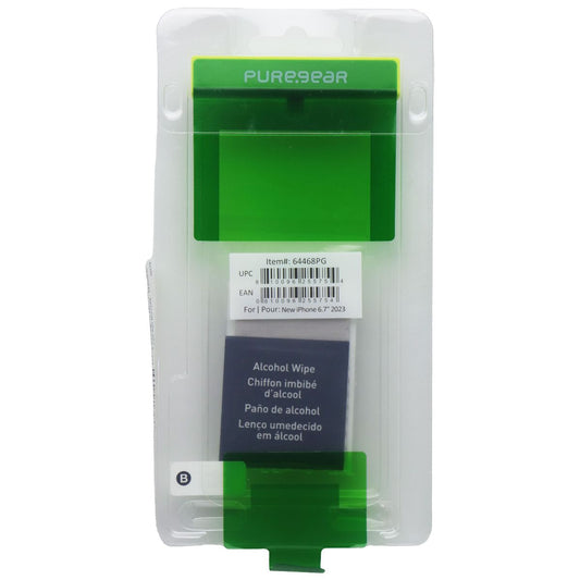 PureGear Tempered Glass Screen Protector for iPhone 15 Plus - Clear (BULK) Cell Phone - Screen Protectors PureGear - Simple Cell Bulk Wholesale Pricing - USA Seller