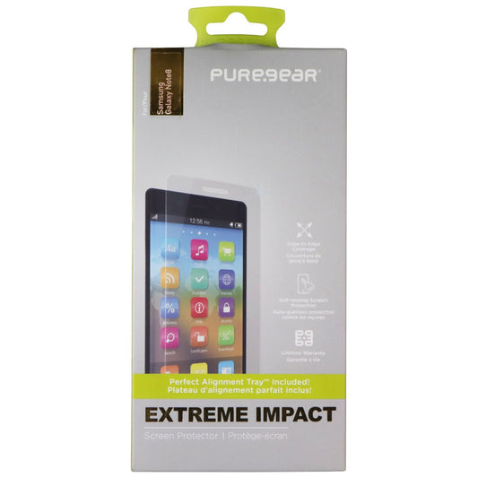 PureGear Extreme Impact Screen Protector w/Align Tray for Samsung Galaxy Note8 Cell Phone - Screen Protectors PureGear - Simple Cell Bulk Wholesale Pricing - USA Seller