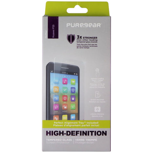 PureGear High Definition Tempered Glass Screen Protector for Huawei P20- Clear Cell Phone - Screen Protectors PureGear - Simple Cell Bulk Wholesale Pricing - USA Seller
