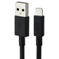 PureGear (10-Ft) USB to Lightning 8-Pin Charge/Sync Cable - Black Cell Phone - Cables & Adapters PureGear - Simple Cell Bulk Wholesale Pricing - USA Seller