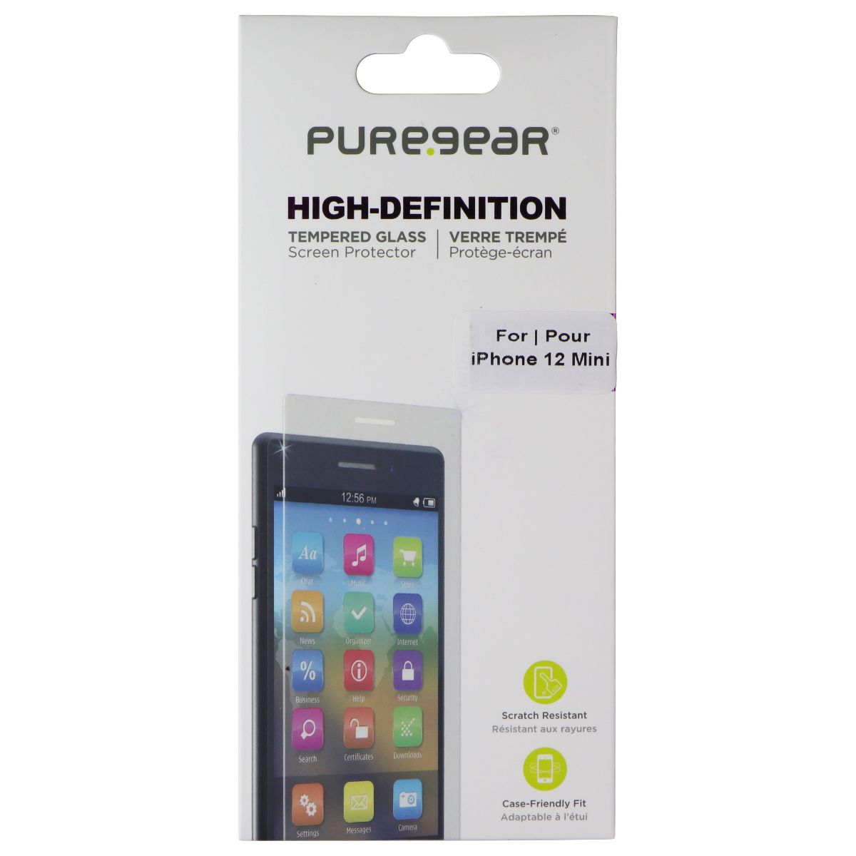 PureGear HD Clear Tempered Glass Screen Protector for Apple iPhone 12 Mini Cell Phone - Screen Protectors PureGear - Simple Cell Bulk Wholesale Pricing - USA Seller