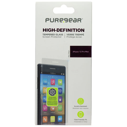 PureGear High-Definition Tempered Glass for Apple iPhone 12 Pro Max Cell Phone - Screen Protectors PureGear    - Simple Cell Bulk Wholesale Pricing - USA Seller