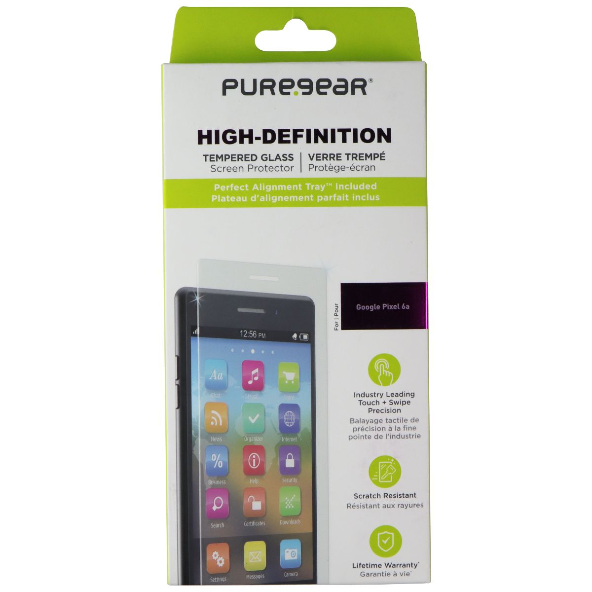 PureGear High-Definition Tempered Glass Screen Protector for Google Pixel 6a Cell Phone - Screen Protectors PureGear    - Simple Cell Bulk Wholesale Pricing - USA Seller