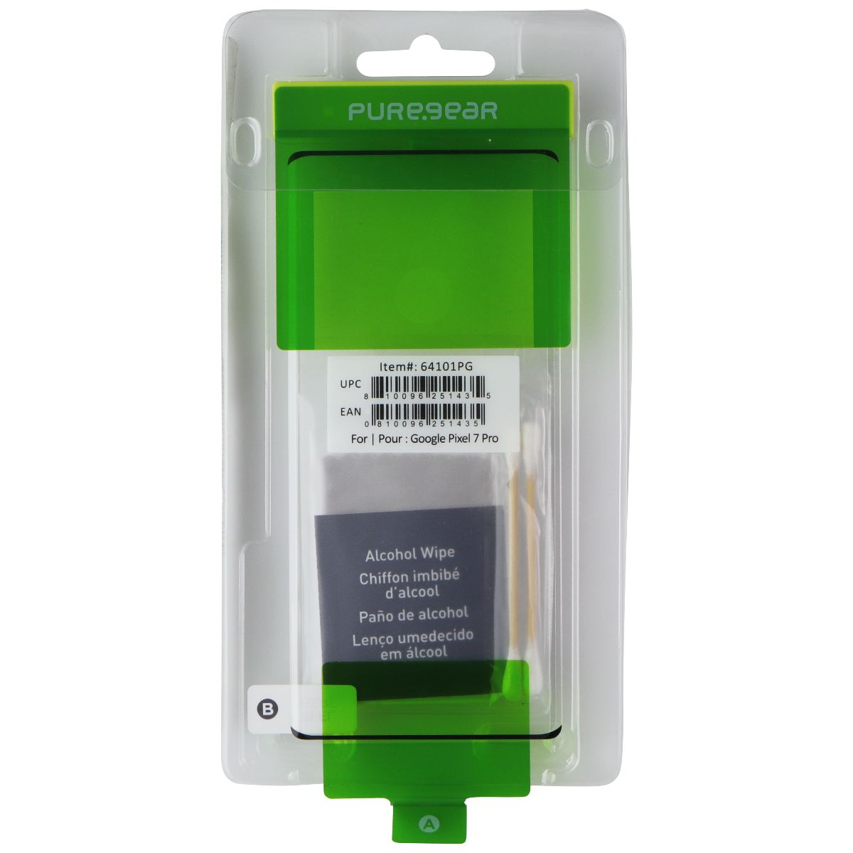 PureGear Tempered Glass Screen for Google Pixel 7 Pro - Clear (BULK) 64101PG Cell Phone - Screen Protectors PureGear - Simple Cell Bulk Wholesale Pricing - USA Seller