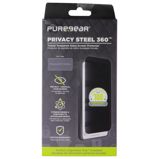 PureGear Steel 360 Glass Screen Protector for Apple iPhone 17 - Privacy Cell Phone - Screen Protectors PureGear - Simple Cell Bulk Wholesale Pricing - USA Seller