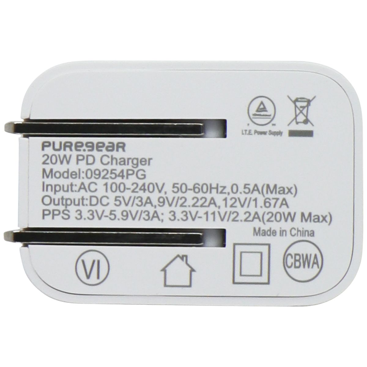 PureGear 20W USB-C Wall & Car Charger w/ USB-C to Lightning 8-Pin Cable - White Cell Phone - Chargers & Cradles PureGear - Simple Cell Bulk Wholesale Pricing - USA Seller