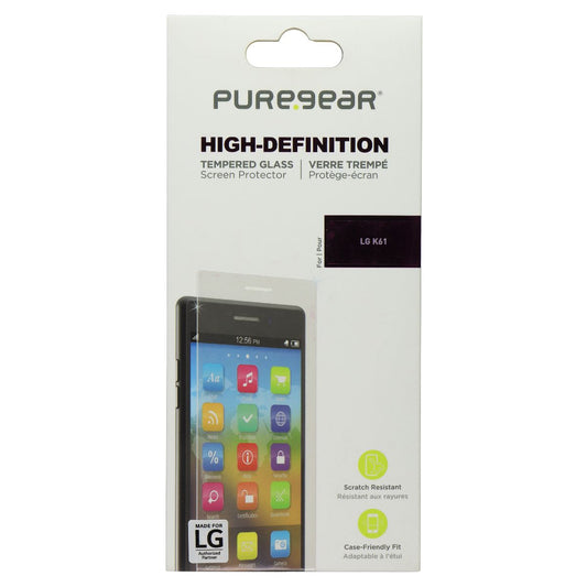 PureGear High-Definition Tempered Glass for LG K61 (2020) - Clear Cell Phone - Screen Protectors PureGear    - Simple Cell Bulk Wholesale Pricing - USA Seller