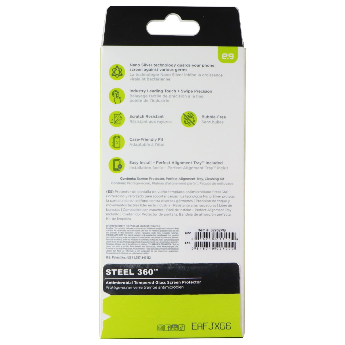 PureGear Steel 360 Screen Protector for iPhone SE (2022/2020)/8/7/6s/6 - Clear Cell Phone - Screen Protectors PureGear - Simple Cell Bulk Wholesale Pricing - USA Seller