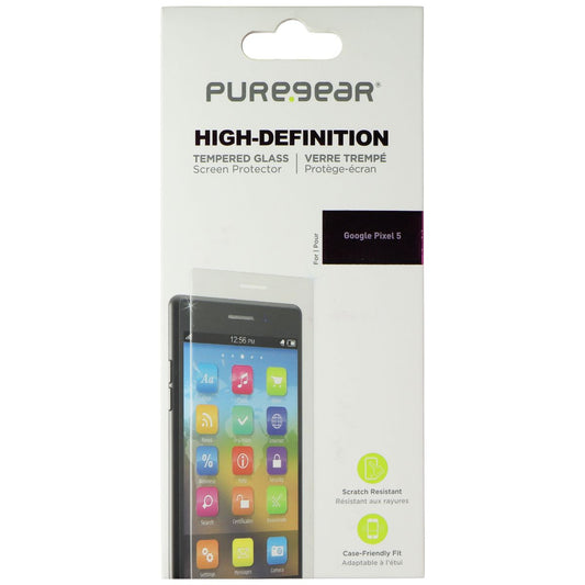 PureGear High-Definition Tempered Glass for Google Pixel 5 (2020) - Clear Cell Phone - Screen Protectors PureGear    - Simple Cell Bulk Wholesale Pricing - USA Seller