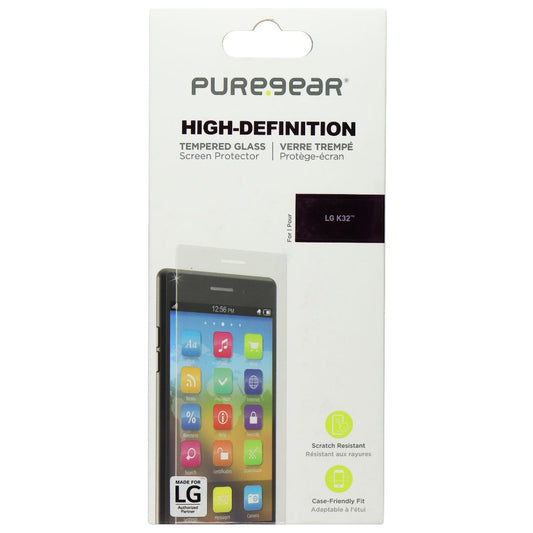 PureGear High-Definition Tempered Glass for LG K32 (2020) - Clear Cell Phone - Screen Protectors PureGear    - Simple Cell Bulk Wholesale Pricing - USA Seller