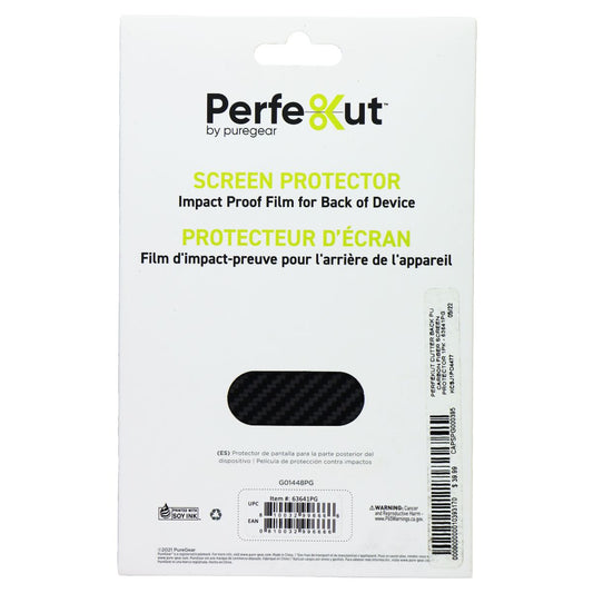 PureGear Perfekut Screen Protector Film for Back of Device - Black Carbon Fiber Cell Phone - Screen Protectors PureGear - Simple Cell Bulk Wholesale Pricing - USA Seller