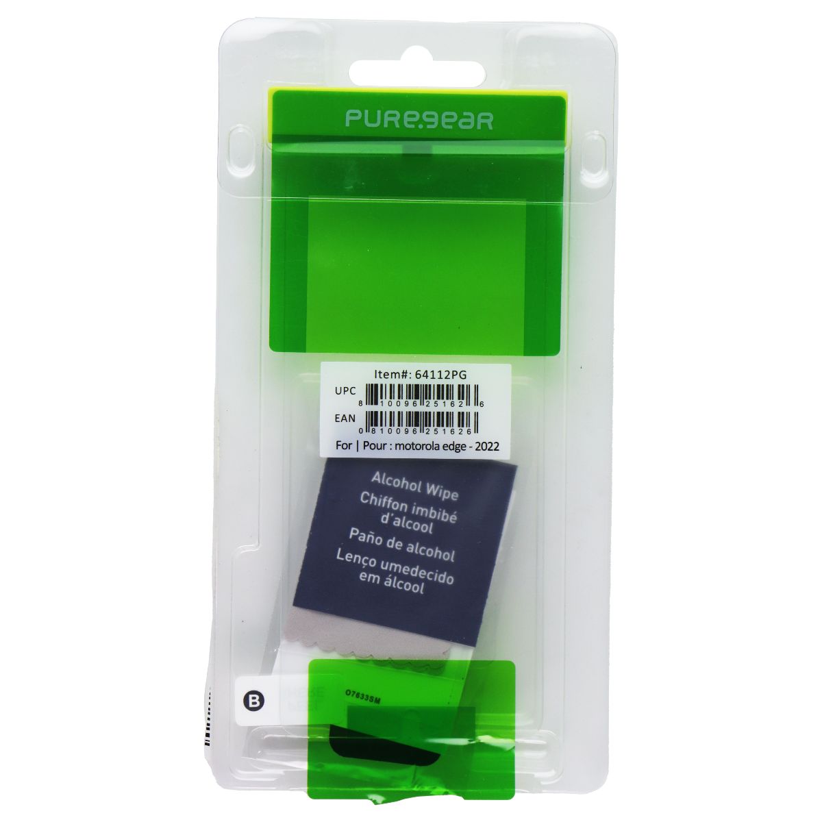 PureGear Tempered Glass Screen Protector for Motorola Edge 2022 - Bulk Packaging Cell Phone - Screen Protectors PureGear - Simple Cell Bulk Wholesale Pricing - USA Seller