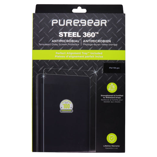 PureGear Steel 360 Screen Protector w/Alignment Tray for iPad (10th Gen) - Clear iPad/Tablet Accessories - Screen Protectors PureGear - Simple Cell Bulk Wholesale Pricing - USA Seller