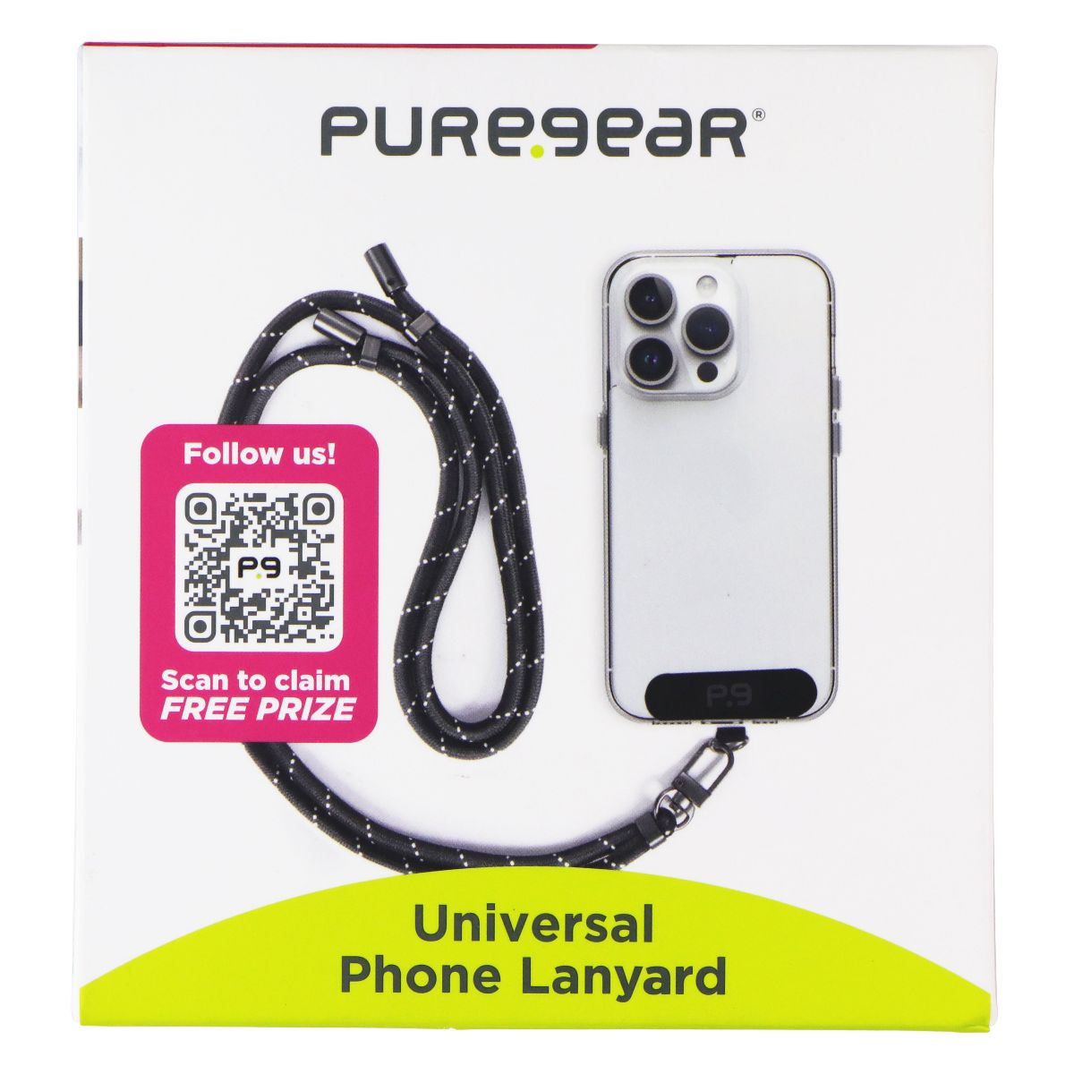 PureGear Universal Phone Lanyard - Black / White Cell Phone - Other Accessories PureGear - Simple Cell Bulk Wholesale Pricing - USA Seller