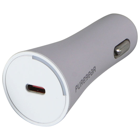 PureGear LightSpeed (30-Watt) Single Port USB-C Car Charger/Adapter - White Cell Phone - Cables & Adapters PureGear    - Simple Cell Bulk Wholesale Pricing - USA Seller