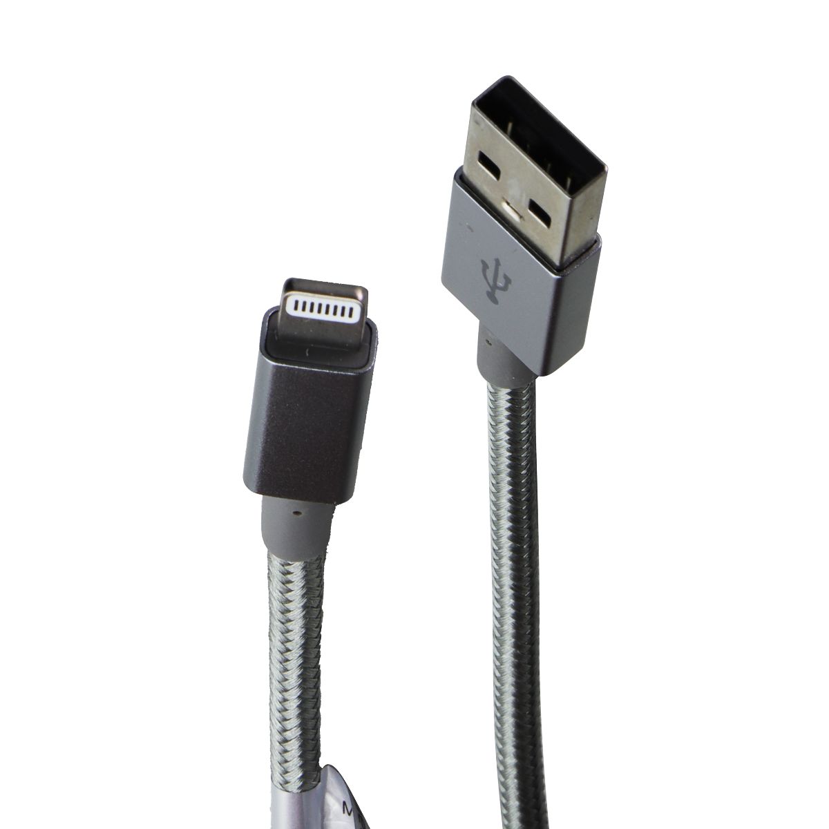 PureGear Braided USB-A to Lighting 8-Pin 10FT Charge Cable - Space Gray Cell Phone - Cables & Adapters PureGear    - Simple Cell Bulk Wholesale Pricing - USA Seller