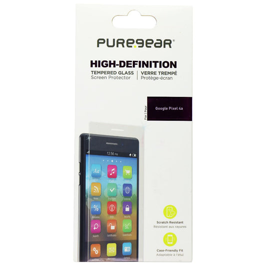 PureGear High Definition Tempered Glass for Google Pixel 4a (Non 5G) Cell Phone - Screen Protectors PureGear - Simple Cell Bulk Wholesale Pricing - USA Seller