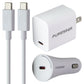 PureGear Light Speed 20W USB-C Wall & Car Charger w/ USB-C Cable - White Cell Phone - Chargers & Cradles PureGear - Simple Cell Bulk Wholesale Pricing - USA Seller