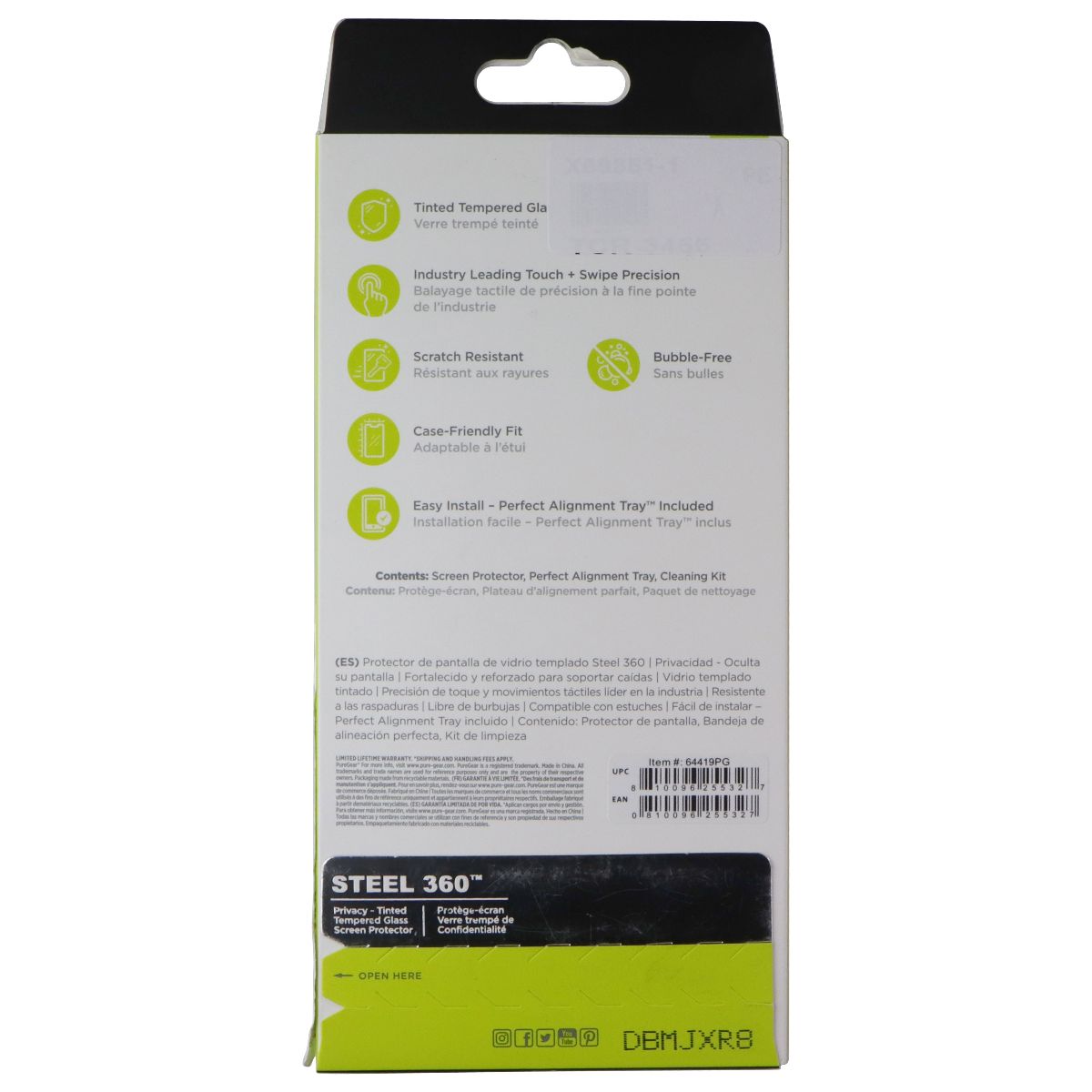 PureGear Steel 360 Privacy Screen Protector for iPhone 15 Plus - Privacy Tinted Cell Phone - Screen Protectors PureGear - Simple Cell Bulk Wholesale Pricing - USA Seller