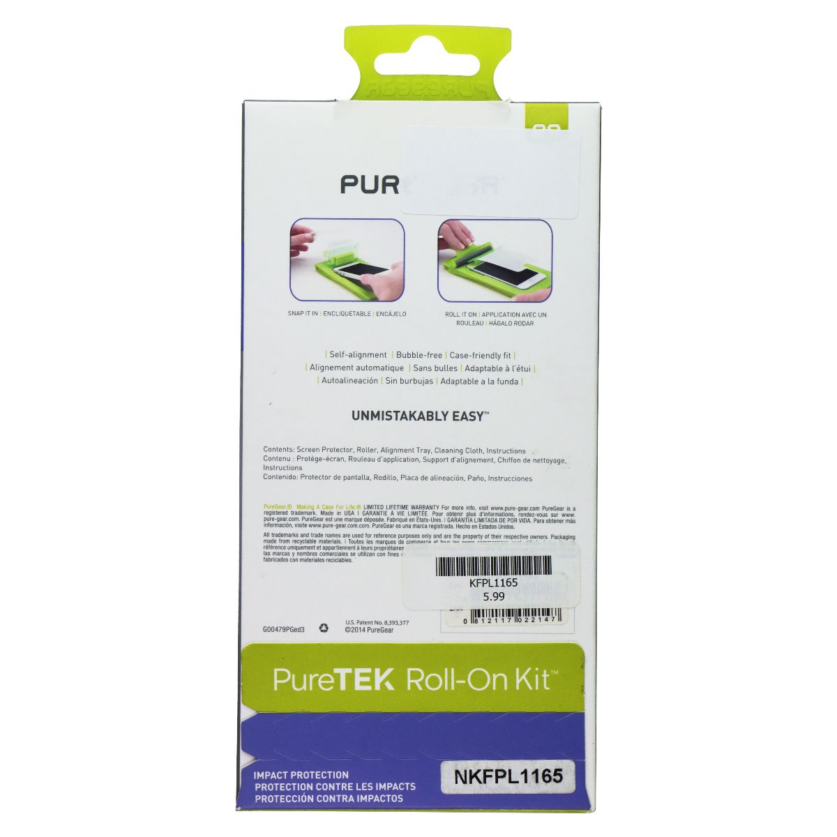 PureGear PureTek Roll On Kit (IP) Screen Protector for Samsung Galaxy S6 edge Cell Phone - Screen Protectors PureGear - Simple Cell Bulk Wholesale Pricing - USA Seller
