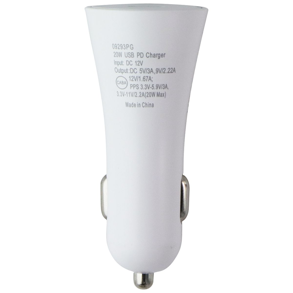 PureGear 20W USB-C Car Charger - White (09293PG) Cell Phone - Chargers & Cradles PureGear - Simple Cell Bulk Wholesale Pricing - USA Seller