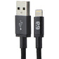 PureGear Braided USB-A to Lighting 8-Pin 10FT Charge Cable - Black Cell Phone - Cables & Adapters PURE GEAR - Simple Cell Bulk Wholesale Pricing - USA Seller