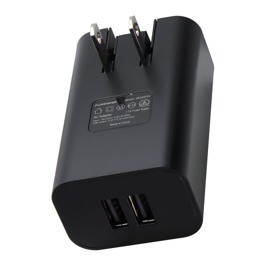 PureGear (24-Watt) Dual Port USB-A Wall charger - Black (62786PG) Cell Phone - Chargers & Cradles PureGear    - Simple Cell Bulk Wholesale Pricing - USA Seller