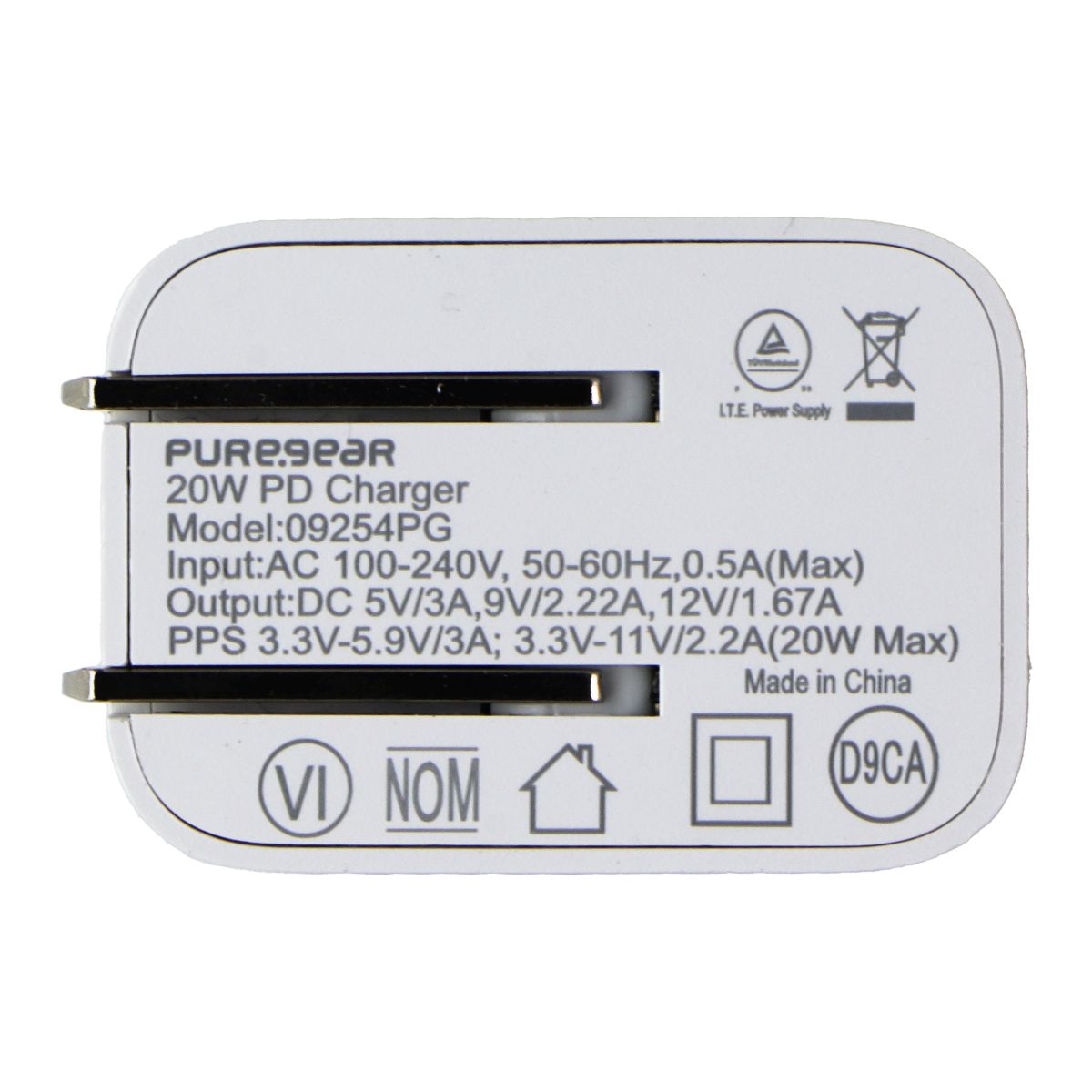PureGear 20W Single USB-C PD Charger (09254PG) - White Cell Phone - Chargers & Cradles PureGear - Simple Cell Bulk Wholesale Pricing - USA Seller