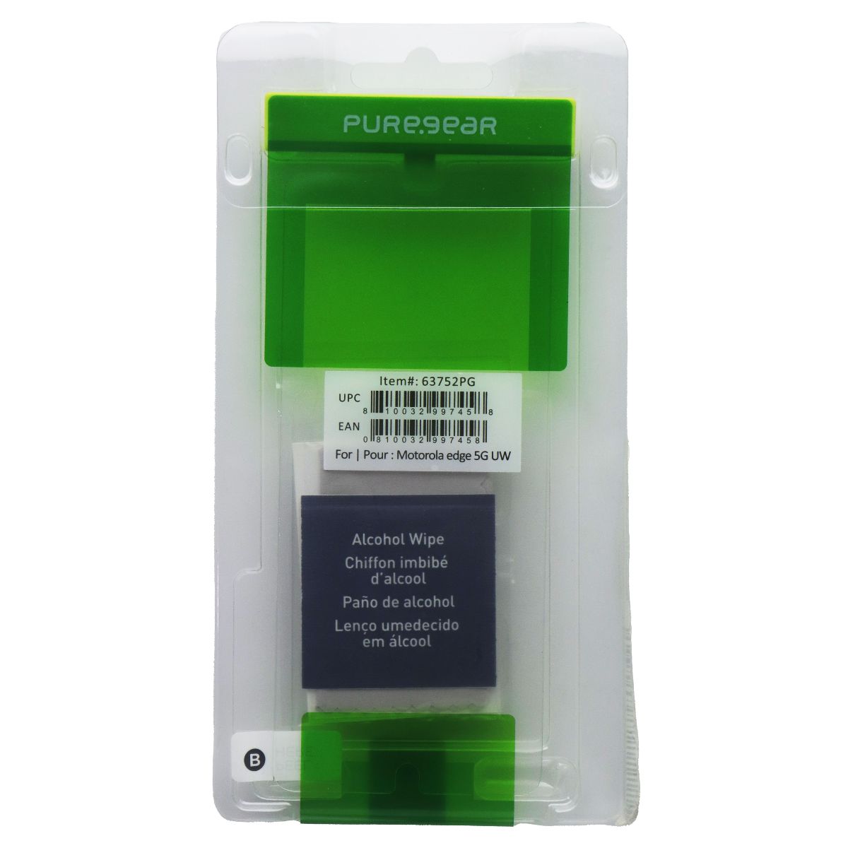 PureGear Screen Protector for Motorola Edge 5G UW - Clear (Bulk Packaging)