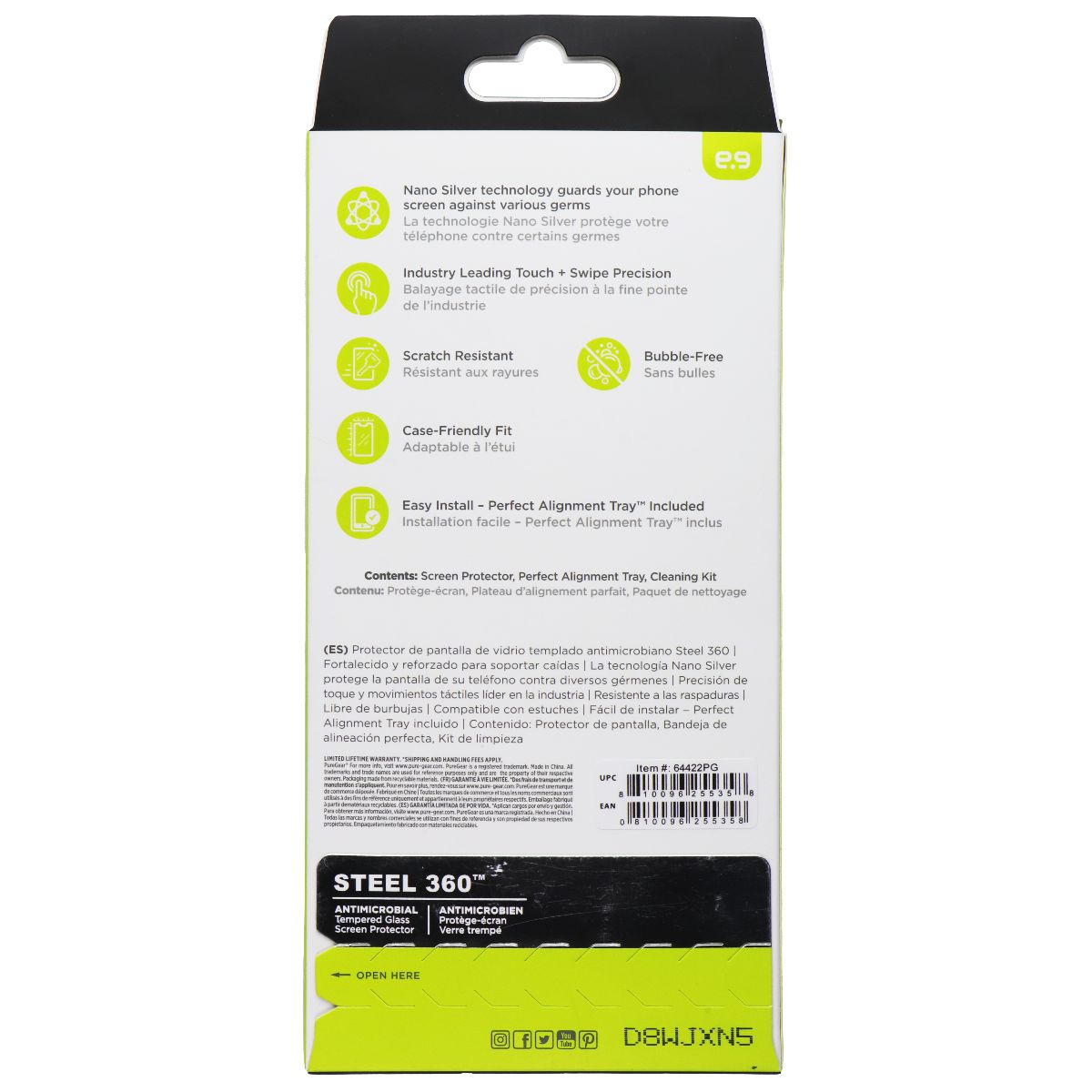 Pure Gear Steel 360 Tempered Glass for iPhone 15 Pro Max with Alignment Tray Cell Phone - Screen Protectors PURE GEAR - Simple Cell Bulk Wholesale Pricing - USA Seller