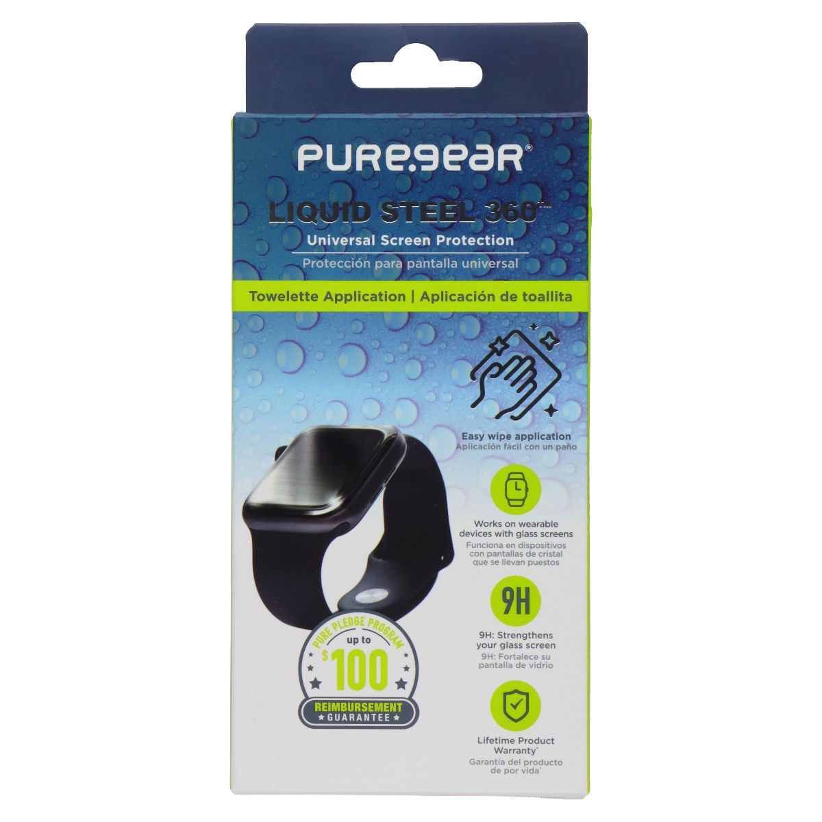 PureGear Liquid Steel 360 Universal Screen Protection for Wearable Devices Smart Watch Accessories - Screen Protectors PureGear - Simple Cell Bulk Wholesale Pricing - USA Seller