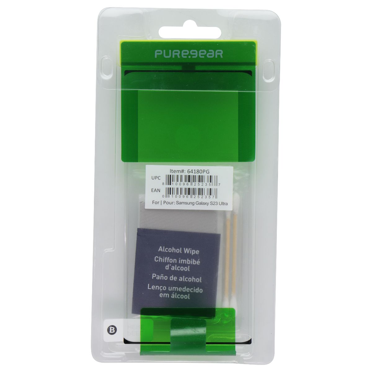 PureGear Tempered Glass for Samsung Galaxy S23 Ultra - Clear (BULK) 64180PG Cell Phone - Screen Protectors PureGear - Simple Cell Bulk Wholesale Pricing - USA Seller