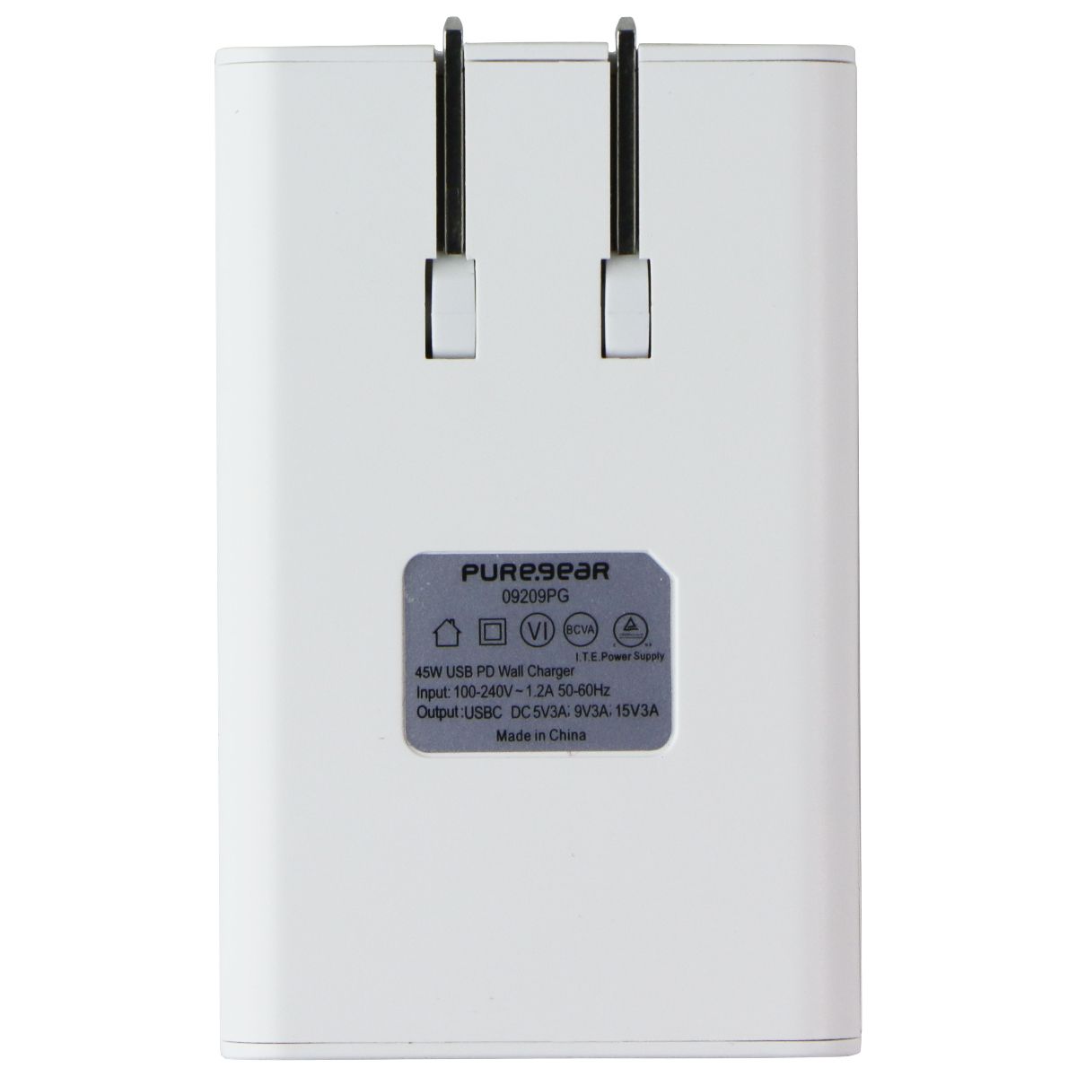 PureGear LightSpeed - 45W Single USB-C PD Wall Charger - White Cell Phone - Chargers & Cradles PureGear - Simple Cell Bulk Wholesale Pricing - USA Seller
