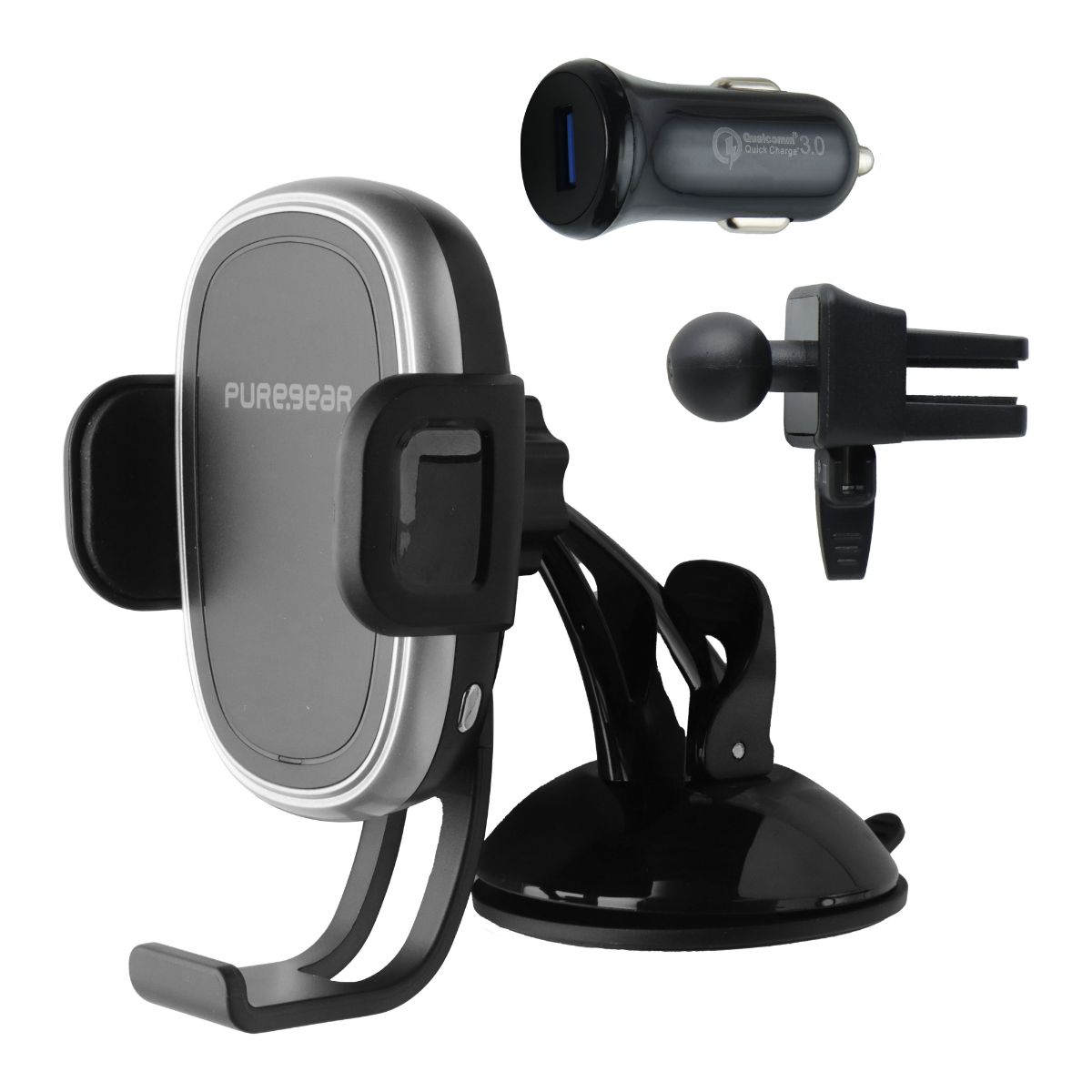 PureGear AutoGrip Qi Enabled Wireless Car Charger (63904PG) Cell Phone - Chargers & Cradles PureGear - Simple Cell Bulk Wholesale Pricing - USA Seller