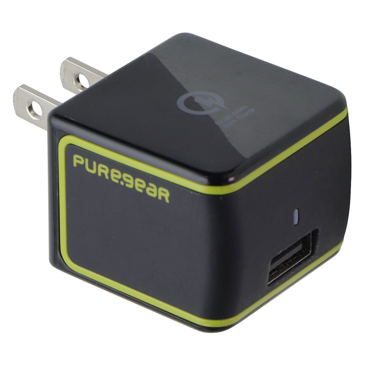 PureGear Extreme Qualcomm Quick Charge 1-Port USB-A Wall Charger - Black/Green Cell Phone - Chargers & Cradles PureGear - Simple Cell Bulk Wholesale Pricing - USA Seller