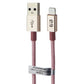 PureGear (4-Ft) USB to Lightning 8-Pin Braided Charging Cable - Pink Cell Phone - Cables & Adapters PureGear - Simple Cell Bulk Wholesale Pricing - USA Seller