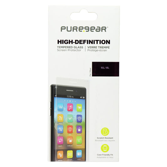 PureGear High-Definition Tempered Glass for TCL 10L - Clear Cell Phone - Screen Protectors PureGear    - Simple Cell Bulk Wholesale Pricing - USA Seller