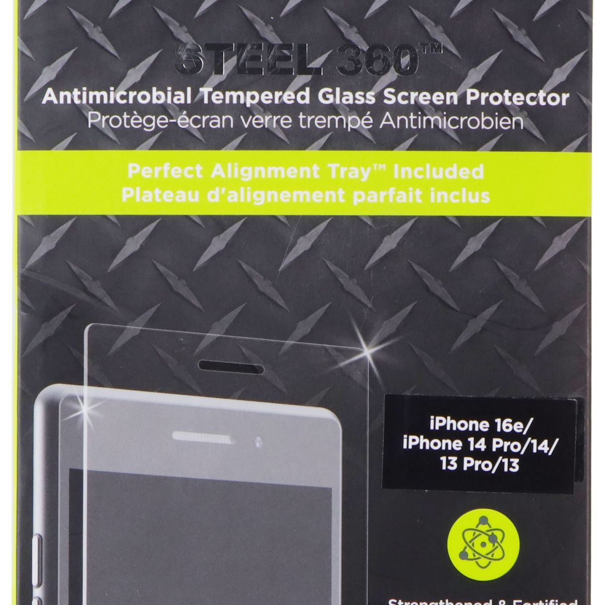 PureGear Steel 360 Screen Protector for Apple iPhone 16e/14 Pro/14/13 Pro/13 Cell Phone - Screen Protectors PureGear - Simple Cell Bulk Wholesale Pricing - USA Seller