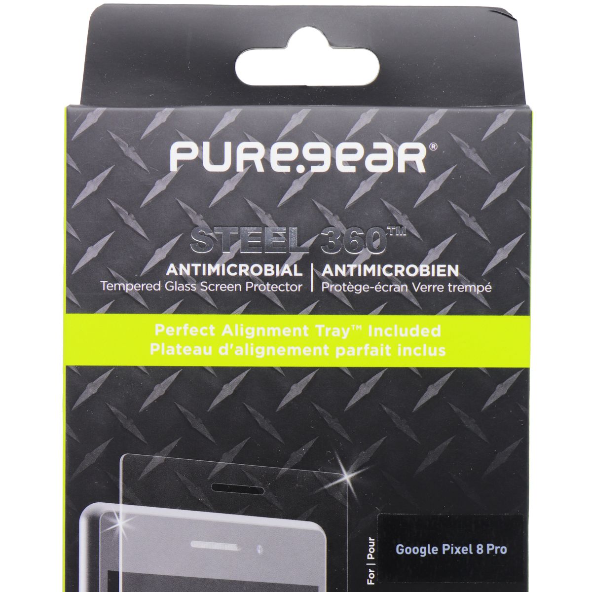 PureGear Steel 360 Screen Protector for Google Pixel 8 Pro - Clear Cell Phone - Screen Protectors PureGear - Simple Cell Bulk Wholesale Pricing - USA Seller