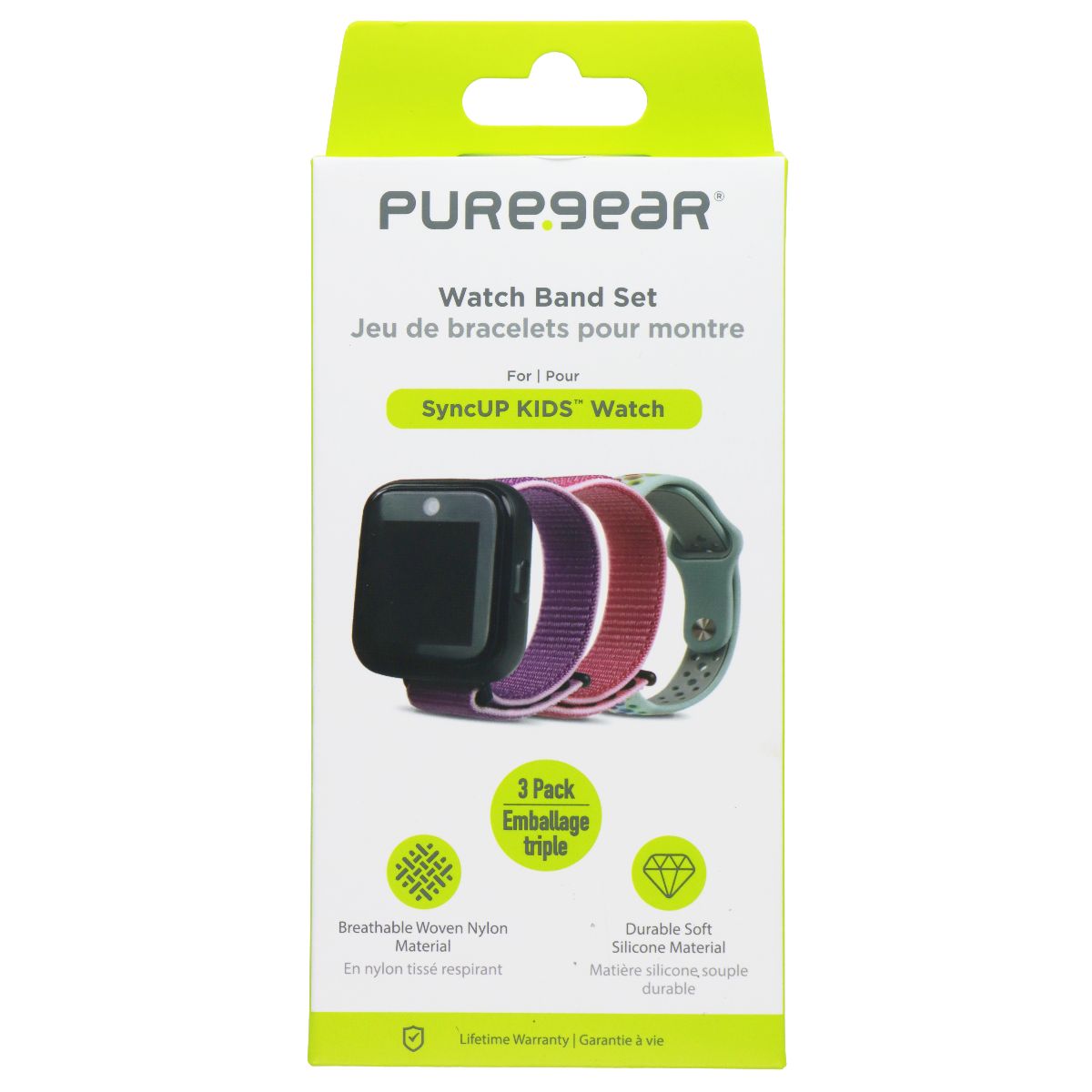 PureGear Watch Band Set for SyncUP Kids Watch - 3 Pack Smart Watch Accessories - Watch Bands PureGear - Simple Cell Bulk Wholesale Pricing - USA Seller
