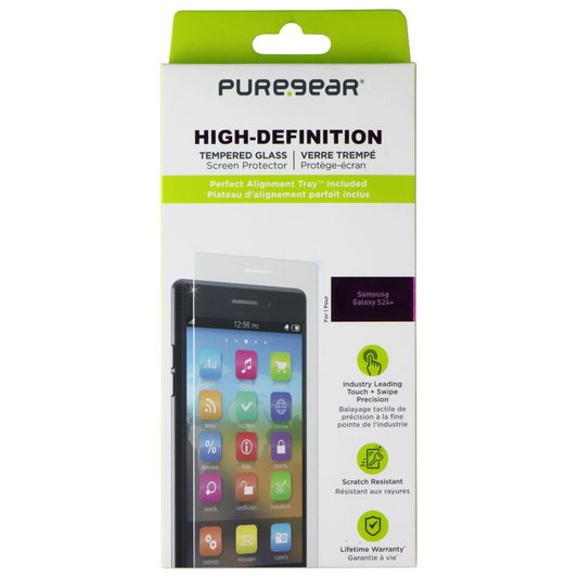 PureGear High-Definition Tempered Glass Screen Protector for Samsung Galaxy S24+ Cell Phone - Screen Protectors PureGear - Simple Cell Bulk Wholesale Pricing - USA Seller