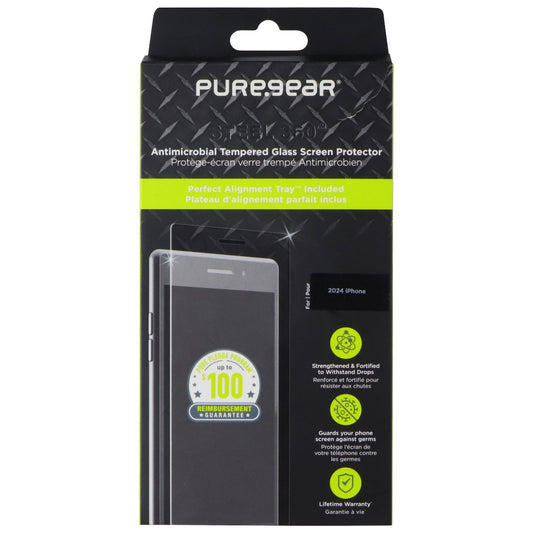 PureGear Steel 360 Tempered Glass Screen Protector for Apple iPhone 16 Cell Phone - Screen Protectors PureGear - Simple Cell Bulk Wholesale Pricing - USA Seller