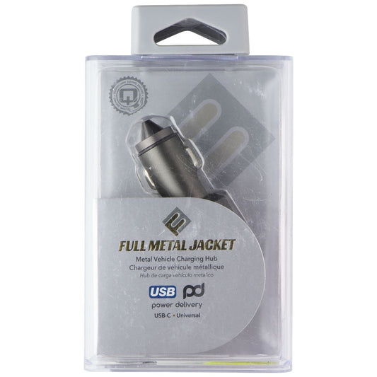 Qmadix Full Metal Jacket USB-C Power Delivery Car Charger - Silver Cell Phone - Chargers & Cradles Qmadix - Simple Cell Bulk Wholesale Pricing - USA Seller