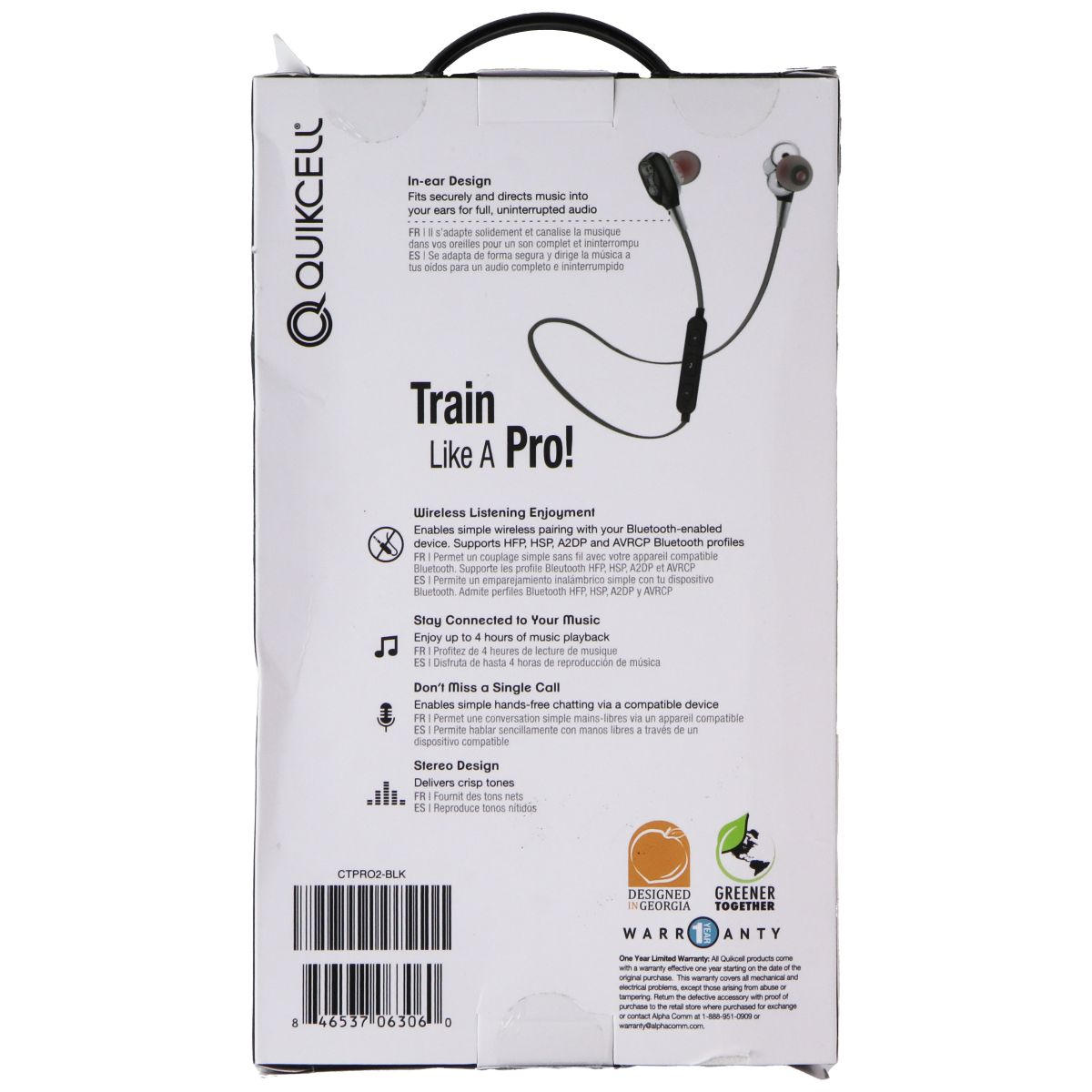 Quikcell CrossTrainer PRO II Wireless Dual Driver Stereo Headphones - Black Portable Audio - Headphones Quikcell - Simple Cell Bulk Wholesale Pricing - USA Seller