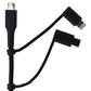 Quikcell 6FT USB-A to Micro USB, USB-C & Lightning 8-Pin Charging Cable - Black Cell Phone - Cables & Adapters Quikcell - Simple Cell Bulk Wholesale Pricing - USA Seller