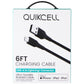 Quikcell 6FT USB-A to Lightning 8-Pin Charging Cable - Black Cell Phone - Cables & Adapters Quikcell - Simple Cell Bulk Wholesale Pricing - USA Seller