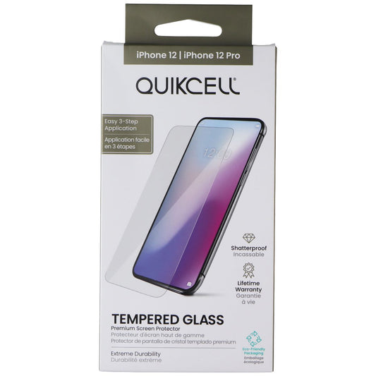 Quikcell Tempered Glass Screen Protector for Apple iPhone 12 / 12 Pro Cell Phone - Screen Protectors Quikcell    - Simple Cell Bulk Wholesale Pricing - USA Seller