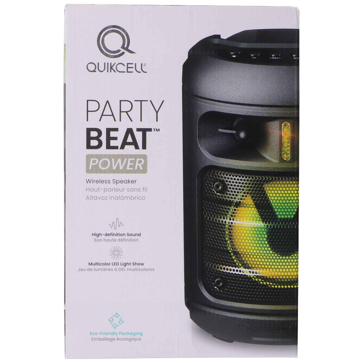 Quikcell Party Beat Power Series Wireless Speaker with LED Lights - Black Home Multimedia - Home Speakers & Subwoofers Quikcell    - Simple Cell Bulk Wholesale Pricing - USA Seller