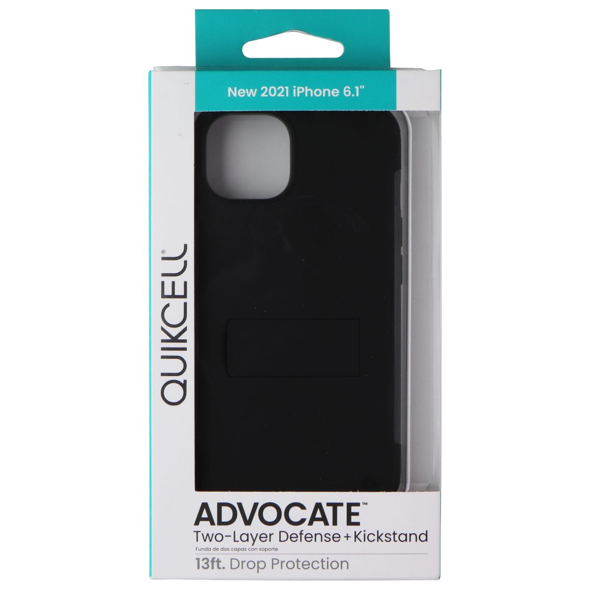 Quikcell Advocate Case with Kickstand for Apple iPhone 13 - Steel Black Cell Phone - Cases, Covers & Skins Quikcell - Simple Cell Bulk Wholesale Pricing - USA Seller